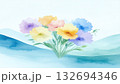 水彩で描いた花のイラスト 132694346
