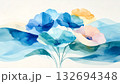 水彩で描いた花のイラスト 132694348