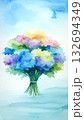 水彩で描いた花のイラスト 132694349