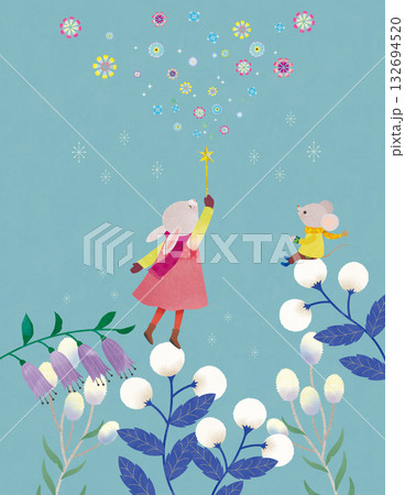 うさぎとねずみ うさぎとねずみ 132694520