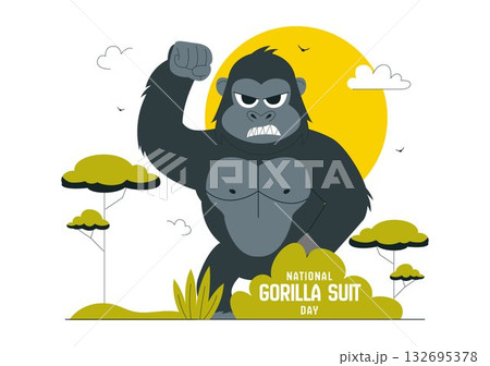 National Gorilla Suit Day Vector Illustration on January 31 Featuring a Gorilla Dressed in a Suit in a Flat Cartoon Style Background National Gorilla Suit Day Vector Illustration on January 31 Featuring a Gorilla Dressed in a Suit in a Flat Cartoon Style Background 132695378