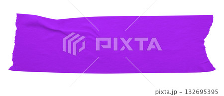 purple crumpled torn tape isolated on transparent background. purple crumpled torn tape isolated on transparent background. 132695395