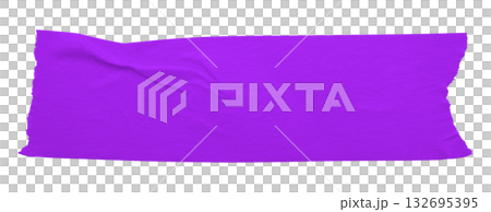 purple crumpled torn tape isolated on transparent background. purple crumpled torn tape isolated on transparent background. 132695395