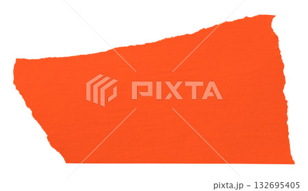 red crumpled torn tape isolated on transparent background. red crumpled torn tape isolated on transparent background. 132695405