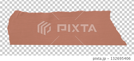 brown crumpled torn tape isolated on transparent background. brown crumpled torn tape isolated on transparent background. 132695406