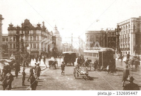 古写真　1923年　東京　日本橋 132695447