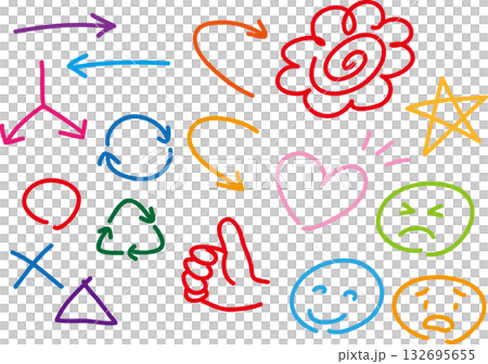 箭頭和符號圖標 132695655