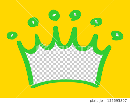 マーカーラインで描いた王冠のアイコンのカラフルなイラスト 132695897