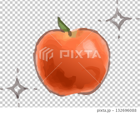 Cute hand-drawn watercolor apples/fruits/fruits 132696088