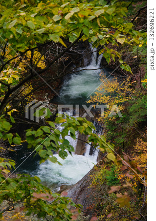 山梨県の西沢渓谷の紅葉 山梨県の西沢渓谷の紅葉 132696221