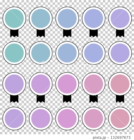 一套彩色獎牌圖標 132697673