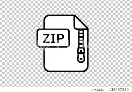 ZIPファイルアイコン、ベクター 132697820