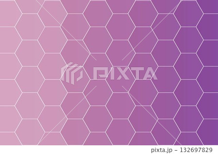 Hexagon pattern vector illustration in gradient purple color. Hexagon pattern vector illustration in gradient purple color. 132697829