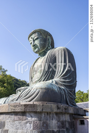 爽やかな青空と鎌倉の大仏 132698004