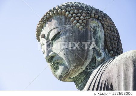 爽やかな青空と鎌倉の大仏 132698006