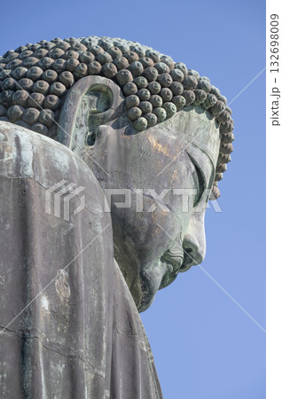 爽やかな青空と鎌倉の大仏 132698009