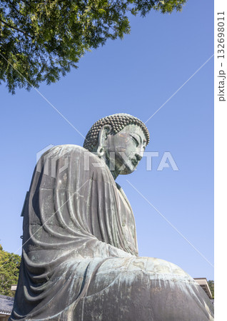 爽やかな青空と鎌倉の大仏 爽やかな青空と鎌倉の大仏 132698011