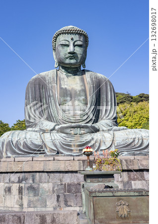 爽やかな青空と鎌倉の大仏 爽やかな青空と鎌倉の大仏 132698017