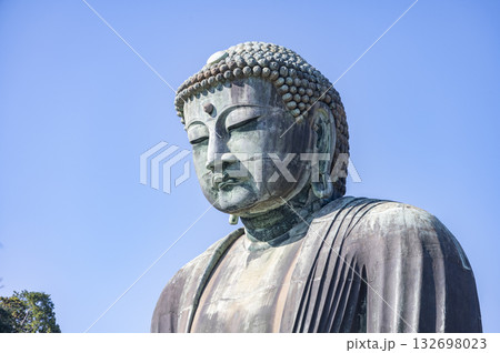 爽やかな青空と鎌倉の大仏 爽やかな青空と鎌倉の大仏 132698023