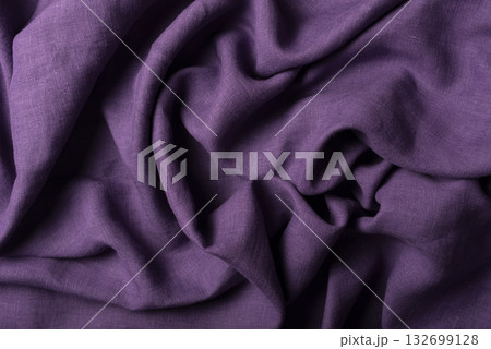 Waves of purple linen fabric 132699128