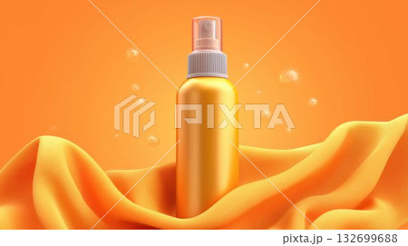オレンジスプレーボトルの3Dプロダクトアート 132699688