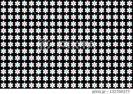 Light blue and light pink floral seamless pattern design on black background. 132700377