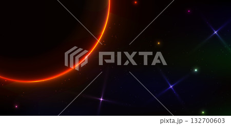solar eclipse background with outer space concept 132700603