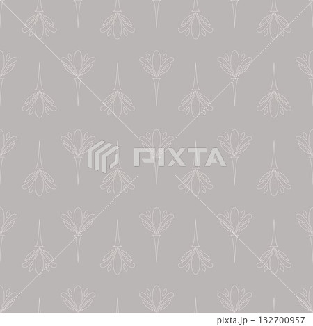 Vintage decorative floral seamless pattern design in beige color on brown background, can be used for floor or wall tile, wallpaper, wrapping paper, cover and printing material. Vintage decorative floral seamless pattern design in beige color on brown background, can be used for floor or wall tile, wallpaper, wrapping paper, cover and printing material. 132700957