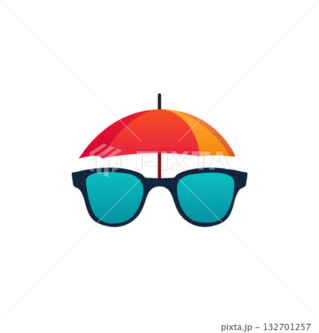 combination of glasses with umbrella 132701257
