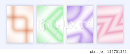 gradient cover, minimalist cover design, illustration of simple gradient line shapes 132701331