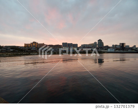 City view from the sea. City view from the sea. 132701379