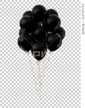 Black balloons bunch. Party celebration balloons on isolated background. 3d rendering. Applicable for black Friday design design. Black balloons bunch. Party celebration balloons on isolated background. 3d rendering. Applicable for black Friday design design. 132701753
