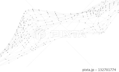 Abstract Plexus mesh geometric background. Dots or circles connected by lines. Technology abstract background with copy space. Minimalist mesh backdrop. Abstract polygonal shape. 132701774