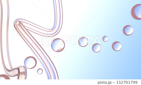 Glass shapes like tubes and bubbles, Abstract gradient background. Abstract liquid shapes. Soft gradient colors Glass shapes like tubes and bubbles, Abstract gradient background. Abstract liquid shapes. Soft gradient colors 132701799
