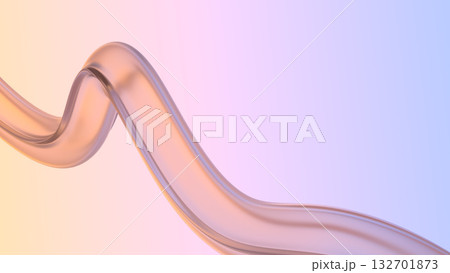 Abstract glass bold lines. Abstract gradient background. Abstract liquid shapes. Soft gradient colors 132701873