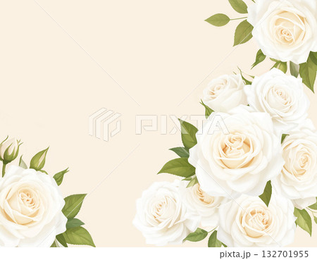 シックで美しい薔薇の花の背景素材 132701955