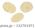 ジャガイモのイラスト、白バック 132701971