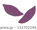 オイルパステルで描いたさつまいものイラスト 132702294