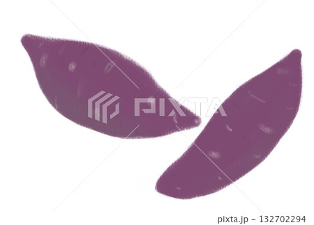 オイルパステルで描いたさつまいものイラスト 132702294
