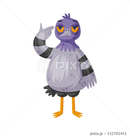 Pigeon Bandit and Criminal Character Show Pistol Vector Illustration Pigeon Bandit and Criminal Character Show Pistol Vector Illustration 132702451