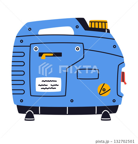 Diesel Generator Machine as Petrol Tool Vector Illustration 132702501