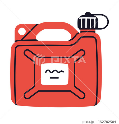 Gasoline and Fuel Bottle for Carrying Petrol Vector Illustration Gasoline and Fuel Bottle for Carrying Petrol Vector Illustration 132702504