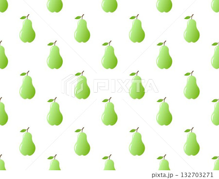 Green pears seamless pattern doodle design on white background vector illustration 132703271