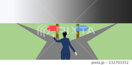 人生の分岐点のイラスト 人生の分岐点のイラスト 132703352