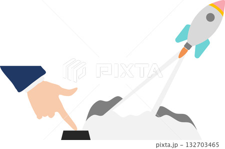 新規事業を始めるイラスト	 132703465