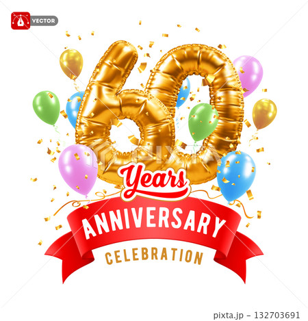 60th Year Anniversary Celebration Template 60th Year Anniversary Celebration Template 132703691