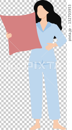 Illustration of a sleeping woman 132703953