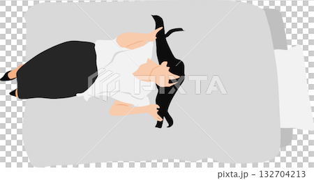 熟睡中的女人的插圖 132704213