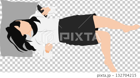 Illustration of a sleeping woman Illustration of a sleeping woman 132704215