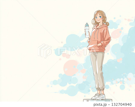 運動を楽しむ女性のイラスト 運動を楽しむ女性のイラスト 132704940